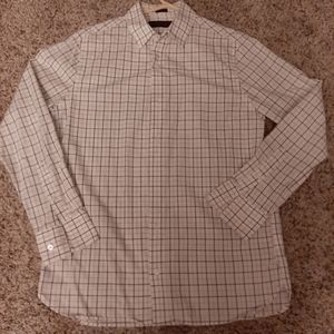 Men's Fairlane & Sons LS shirt. White. Wrinkle-free.